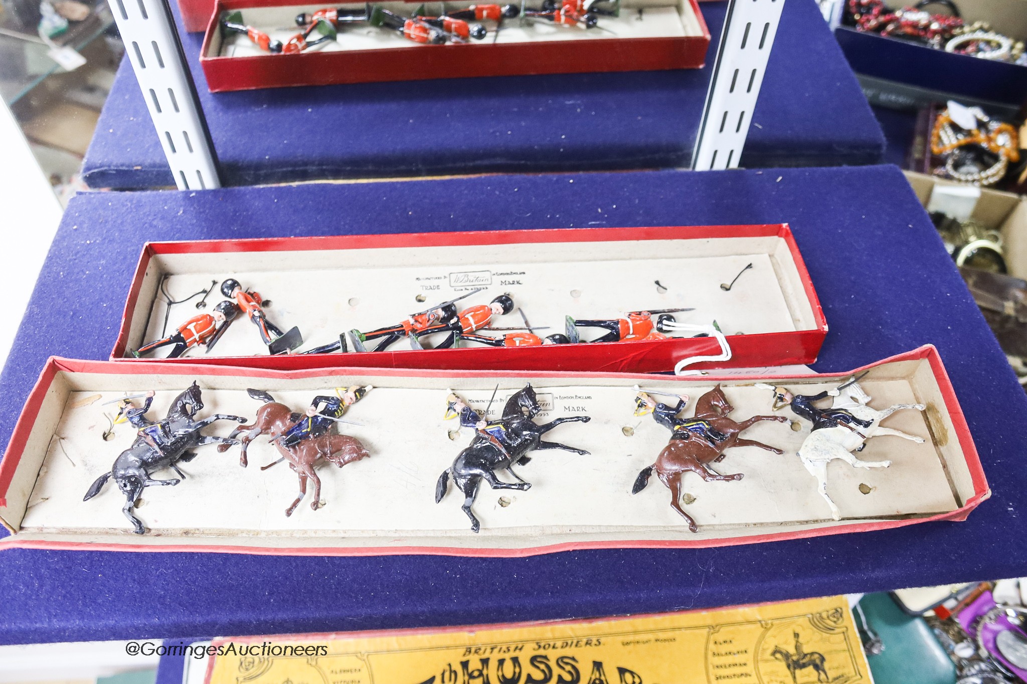 A Britain's set 99 13th Hussar's and a set of Britain's guards, both boxed.